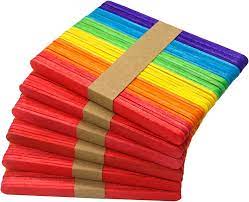 COLOURED WOODEN POPSICLE STICK