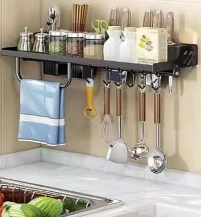 Screw on kitchen shelf